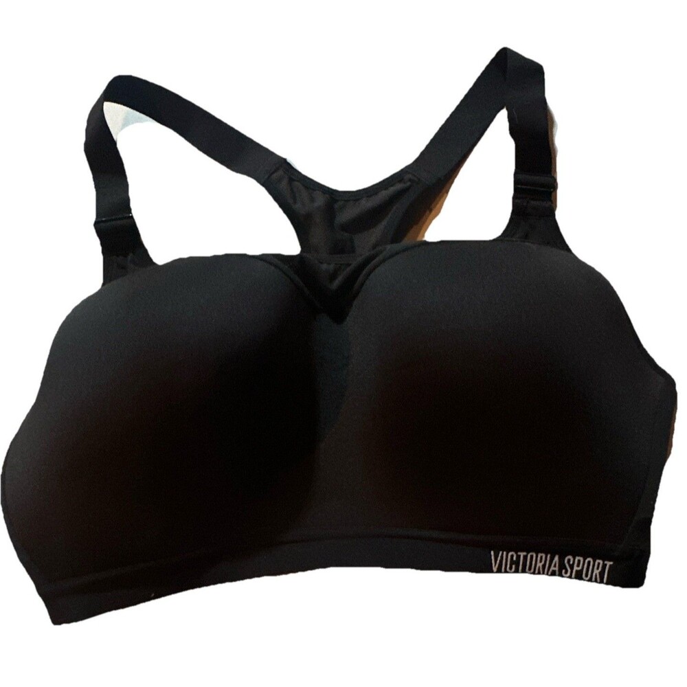 Victoria Sport 34D Maximum Support Racerback Sports Bra Black Underwire
